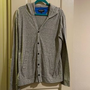 Betabrand Button Up Light Jacket with Hood